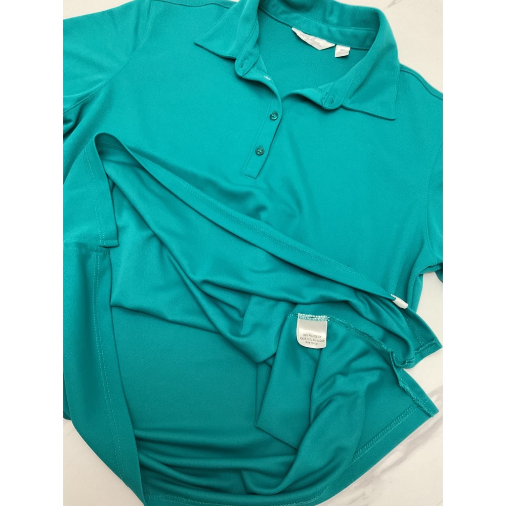 Lady Hagen Womens Teal Green Short Sleeve Golf Polo Shirt Size M Athletic Pique - Picture 8 of 11
